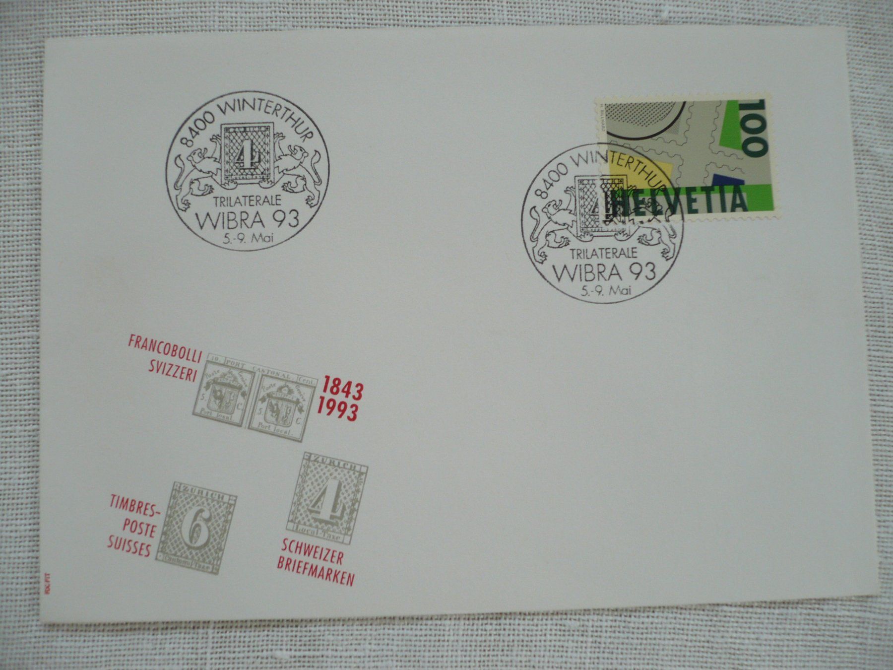 Tutti i francobolli: 1993 WIBRA 93, Winterthur – Usato da Zürich venduto da saltandpepper008