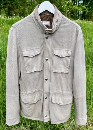 Leichte Luxus-Lederjacke von Brunello Cucinelli, M, NP 6‘000