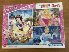 Disney Prinzessin Puzzle Set, 3 x 48 Teile, Komplett!