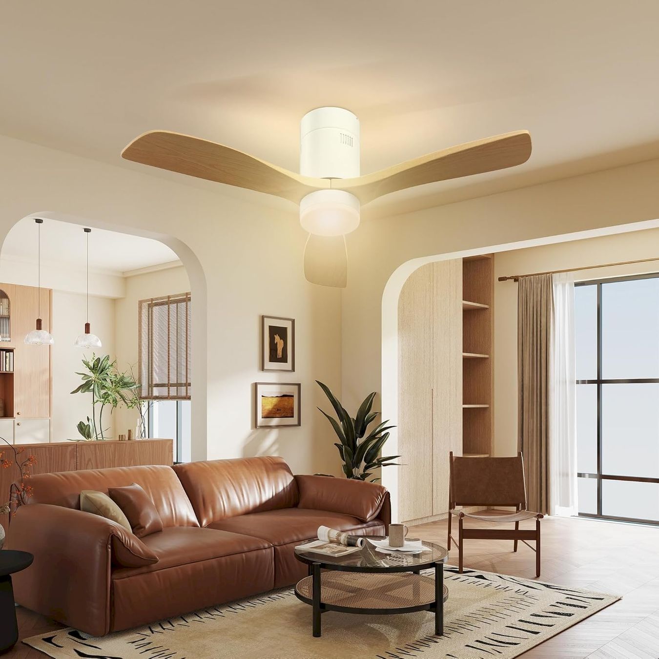 Purificatori d'aria: Deckenventilator 117cm Hellbraun – Nuovo e nell'imballaggio originale da Bottighofen venduto da zaap 2