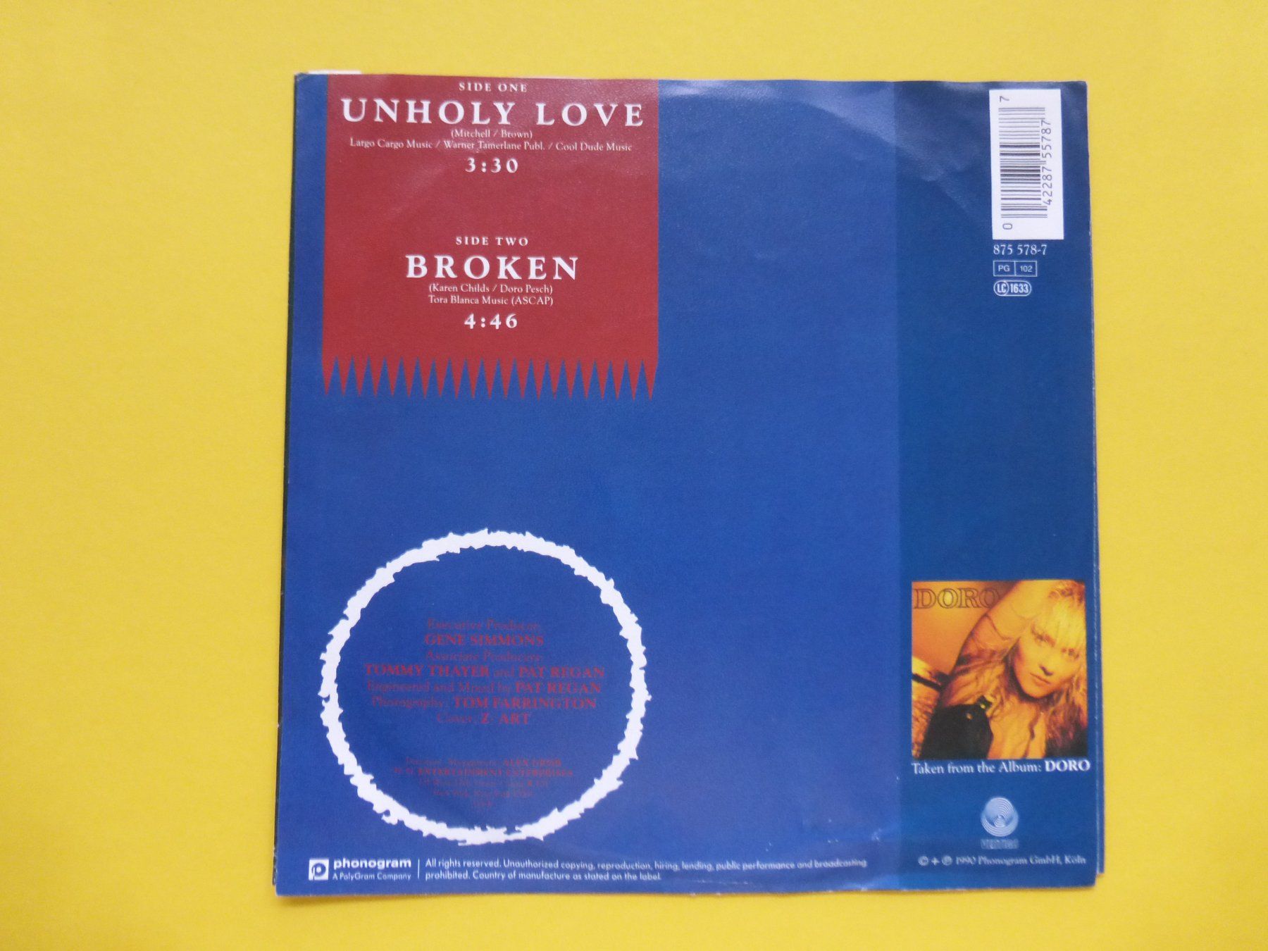 Dischi in vinile: Doro – Unholy Love – Usato da Zürich venduto da Swiss57 1