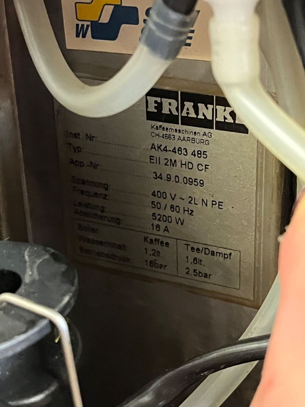 Franke Macchine per caffè & Macchine per espresso: Franke Evolution Kaffemaschine Typ EII 2M HD CF – Difettoso da Niederdorf venduto da LeptonAG 7