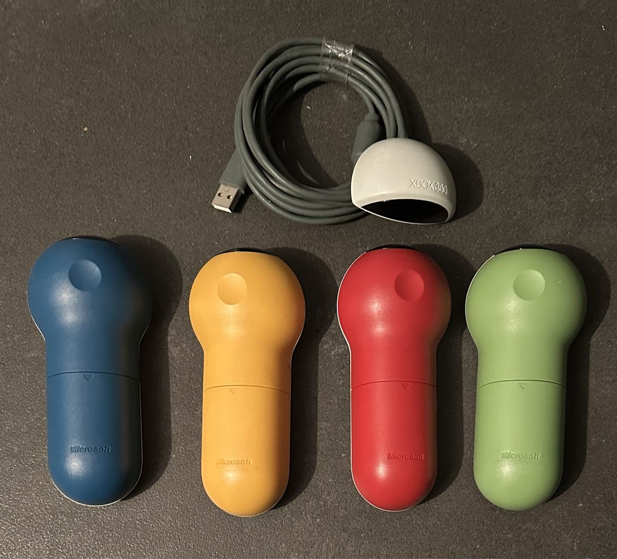 Microsoft Controller: 4 Xbox 360 Buzzer Big Button Controller + Empfänger – Gebraucht aus Kestenholz von Mad18 1