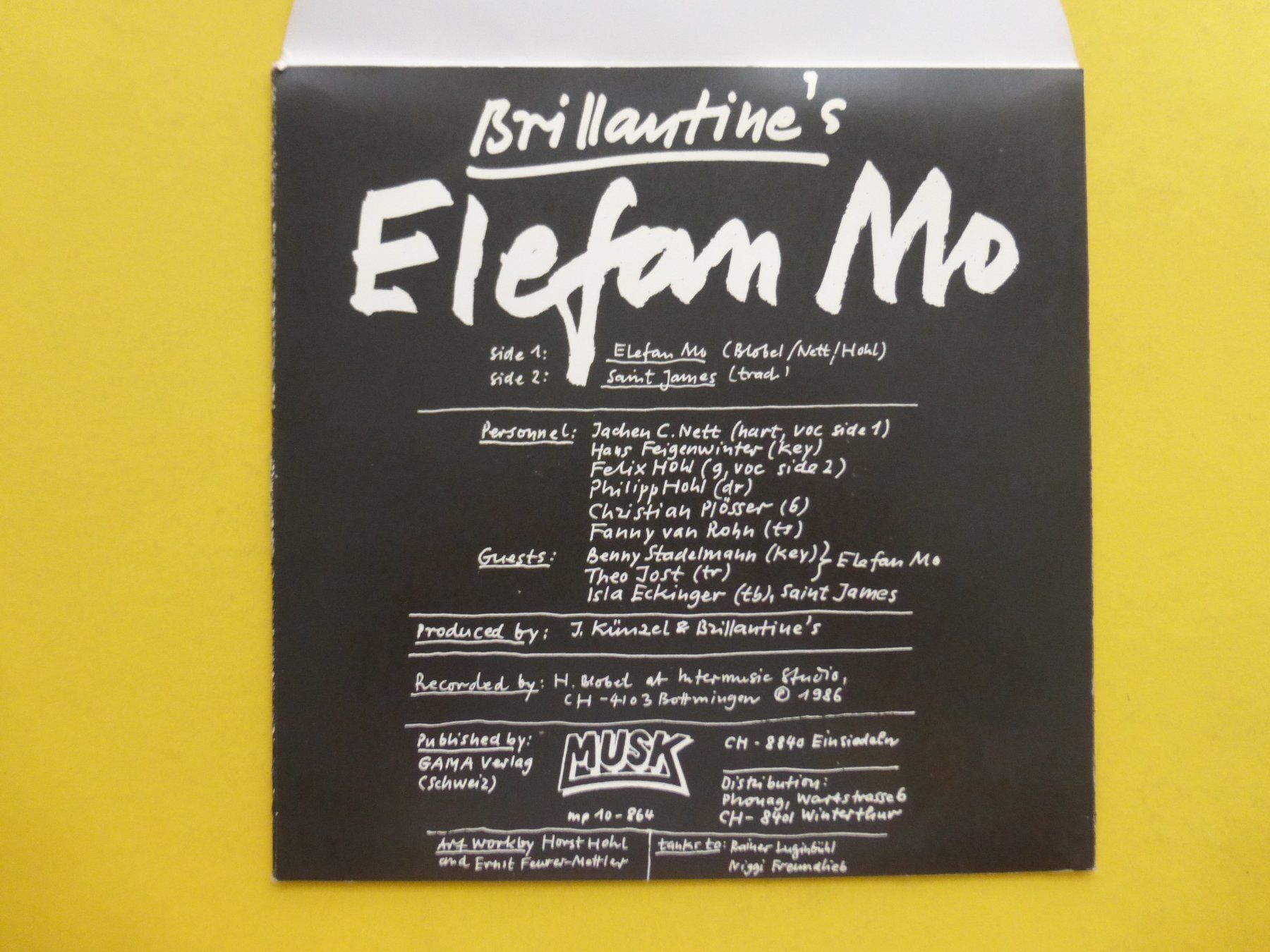 Dischi in vinile: Brillantine's – Elefant Mo – Usato da Zürich venduto da Swiss57 1