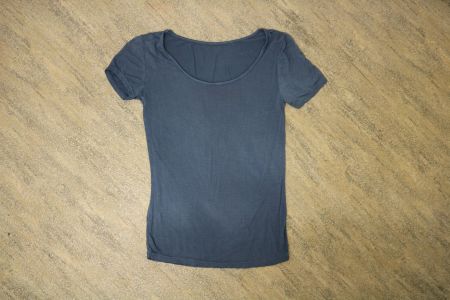 Damen T-Shirt dunkelblau - Rundhals - Basic Shirt