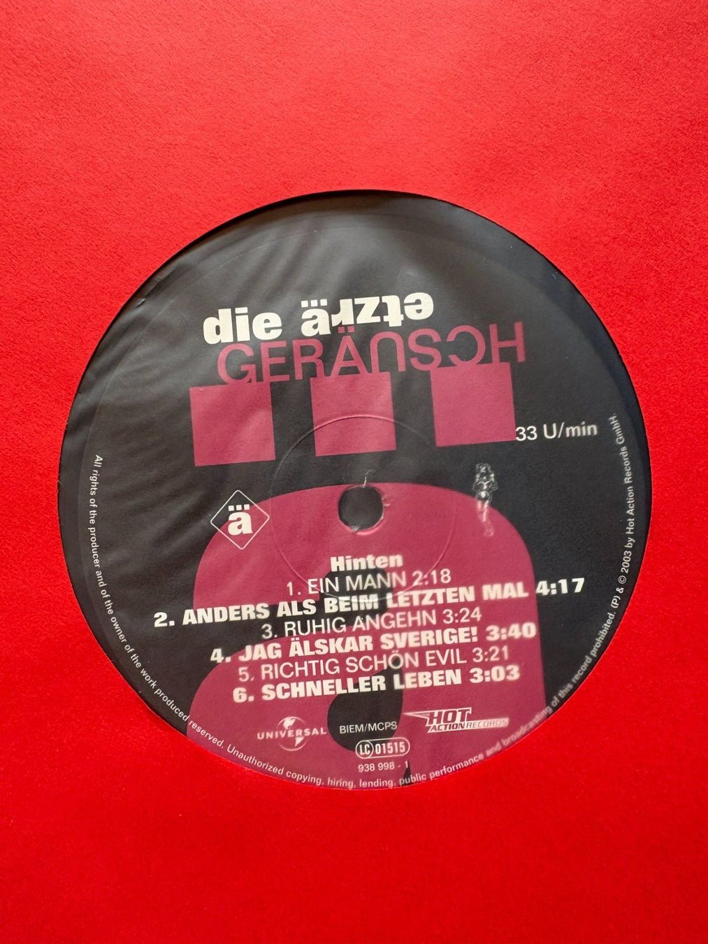 Schallplatten: Die Ärzte - Geräusch 2x Vinyl LP original 2003 pressing – Gebraucht aus Effretikon von ChrisLamberger 5