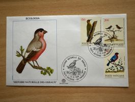 Vatikan Briefmarke Ökologie Natur der Vögel 1989 Top RAR!