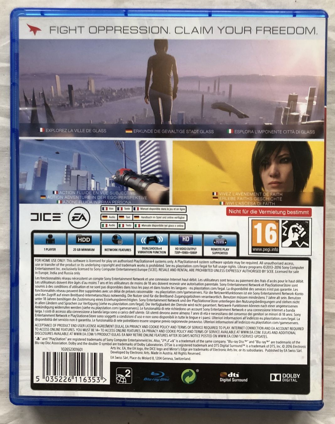 Giochi: PS4 - Mirror's Edge Catalyst – Usato da Schaffhausen venduto da durruti 2