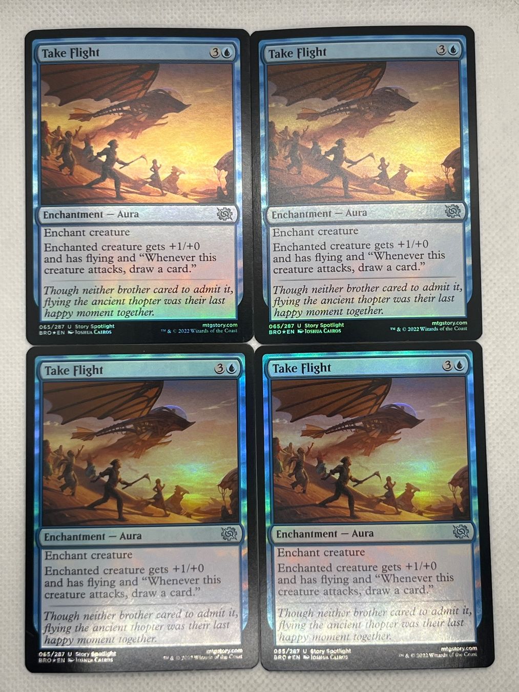 Magic The Gathering Carte collezionabili: 4x Take Flight Foil – Usato da Hinterkappelen venduto da Kim1992
