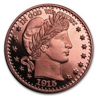 USA - Barber Half Dollar - 1 Unze Kupfer