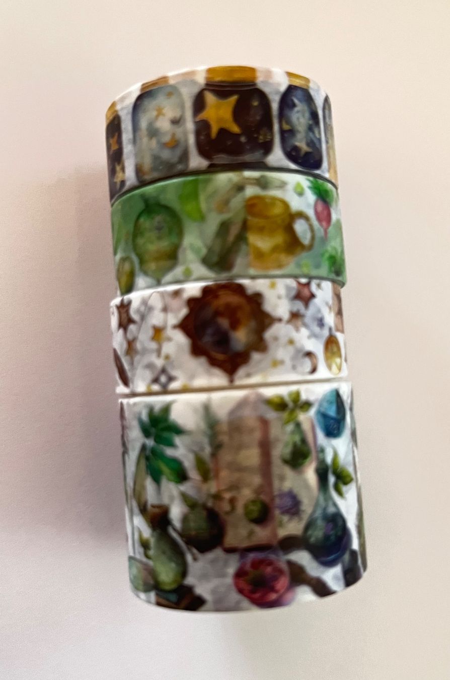 Sticker: Mystisches Washi Tape Set mit 4 Rollen – Nuovo (secondo la descrizione) da Menziken venduto da Bastelchaos