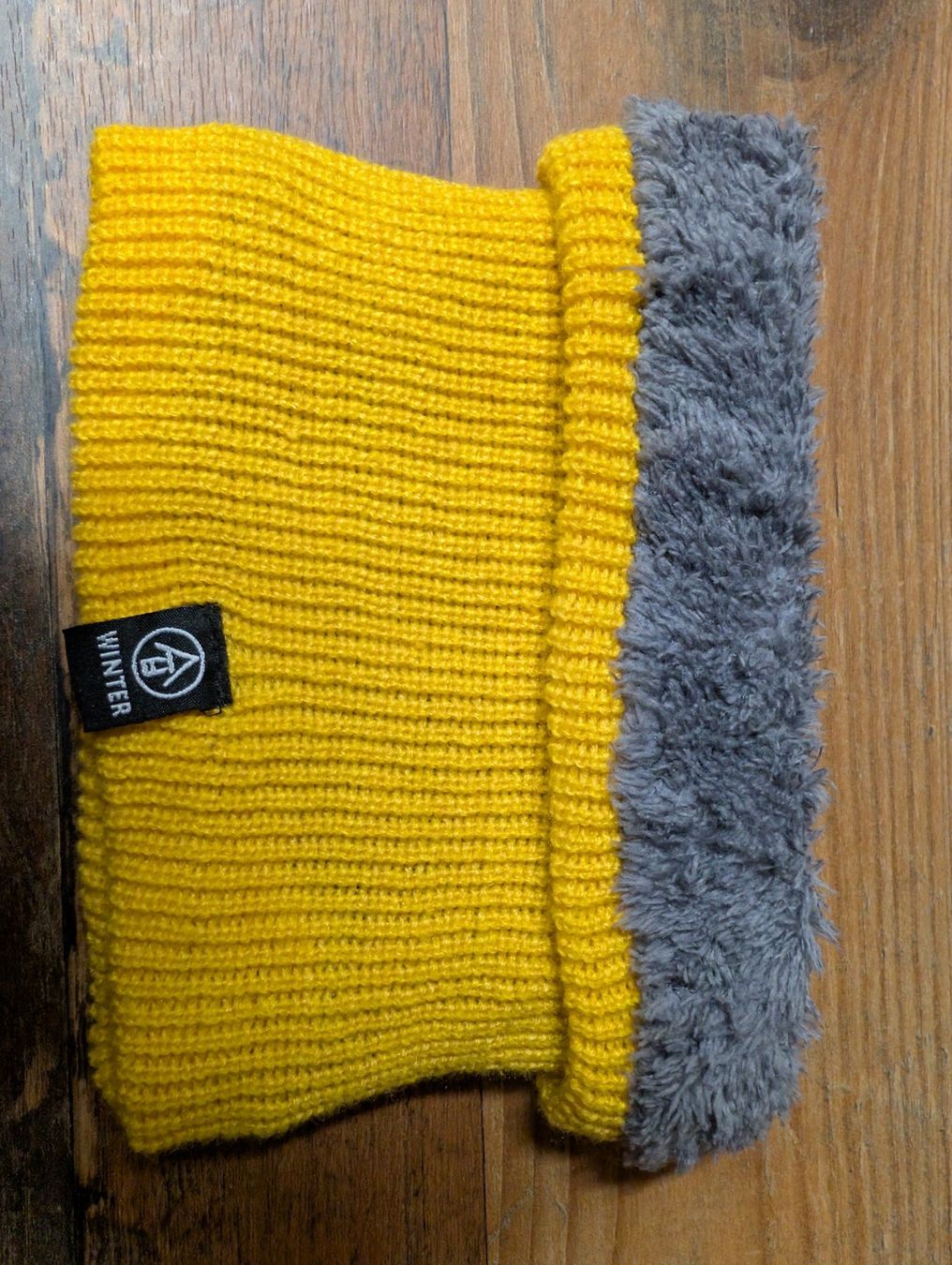 Foulard & Sciarpe: Winter Strickschlauch mit Fleecefutter, Gelb/Grau, Neu! – Usato da Neuenhof venduto da mlw_w98j 4