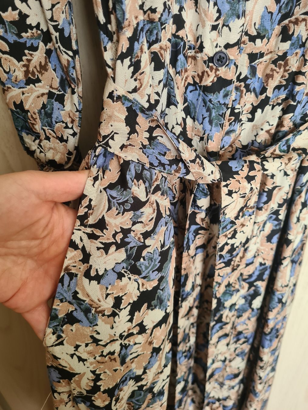 Kleider: Maxikleid, Blusenkleid, Kaffe, gr. 36, Blumenmuster – Gebraucht aus Steinhausen von MilaB 3