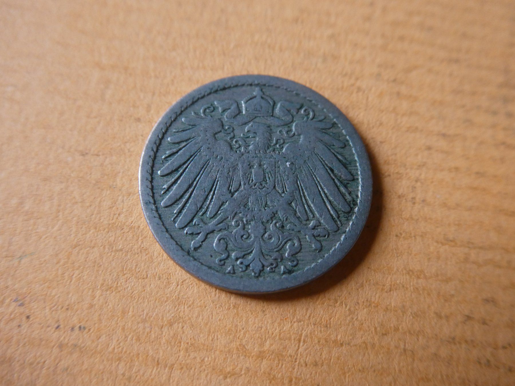 Alle Münzen: Dt. Reich 1889 D, 5 Pfennig – Gebraucht aus Hinterforst von Rohusri 1
