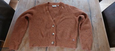 TOM TAILOR Strickjacke Cardigan rostfarben Gr XS/S