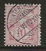 1882 10 Rp. Ziffermuster. Stempel WINTERTHUR