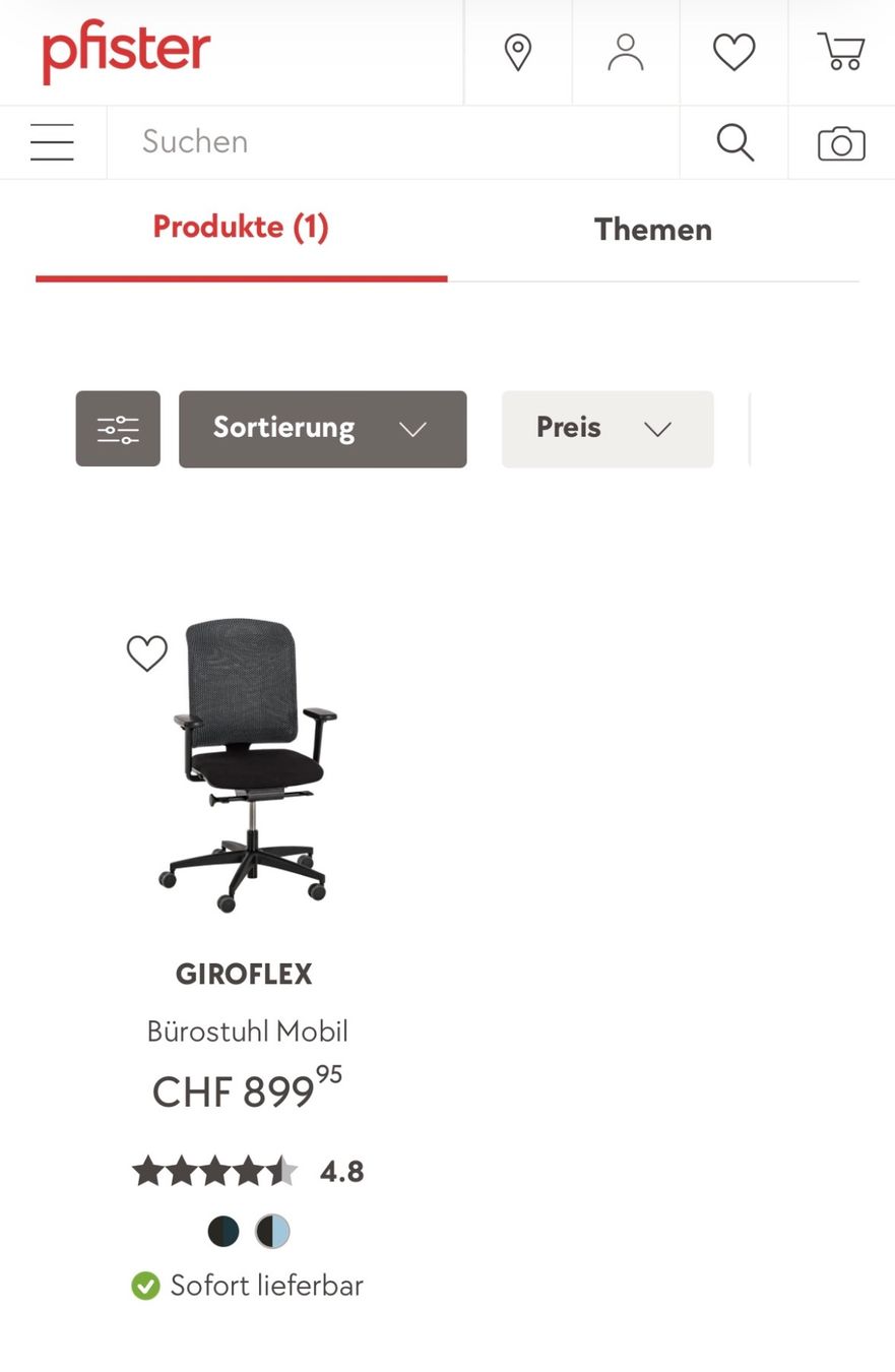 Giroflex Sedie: Girolfex Bürostuhl Mobil – Usato da Kreuzlingen venduto da h.rahm 4