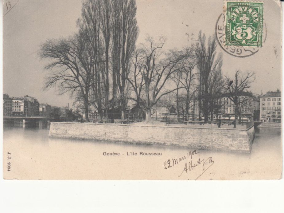 Cartoline postali: Genève 1902 mit Rasierklingenstempel – Usato da Bürglen TG venduto da StampGraf