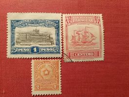 Alte Paraguay Briefmarken, 3er Set, guter Zustand