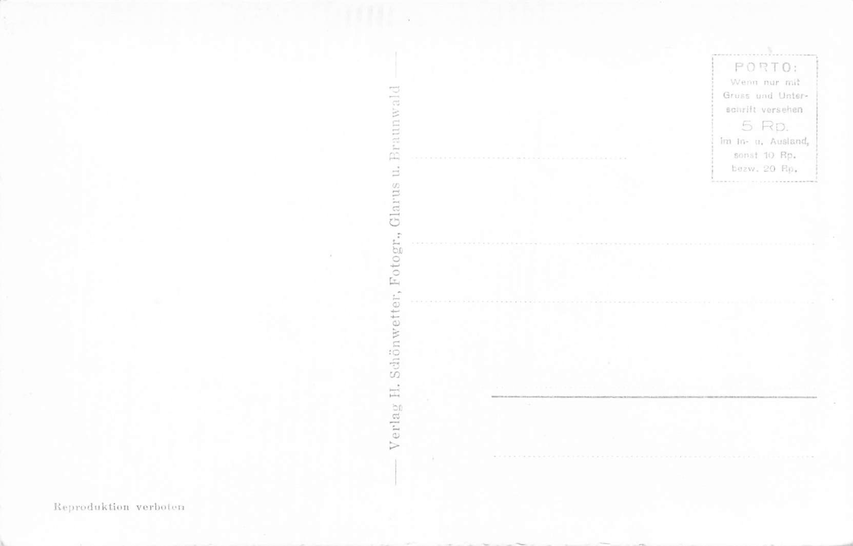Cartoline postali: Braunwald hausstockkette – Usato da Biasca venduto da Blenio71 1