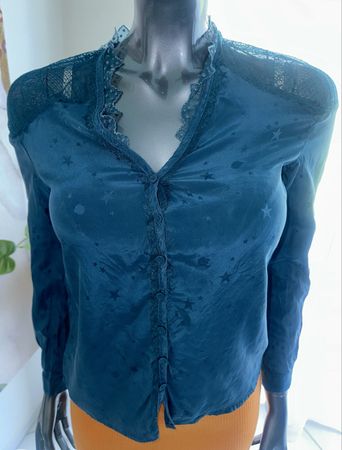 ZADIG & VOLTAIRE BLUSE GR. XS Seide neuwertig 