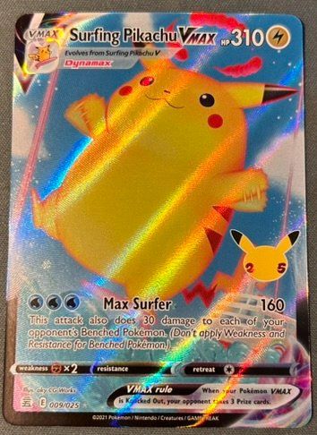 Pokémon Carte collezionabili: Surfing Pikachu VMAX 009/025 Celebrations – Usato da Wettingen venduto da TeamPocket