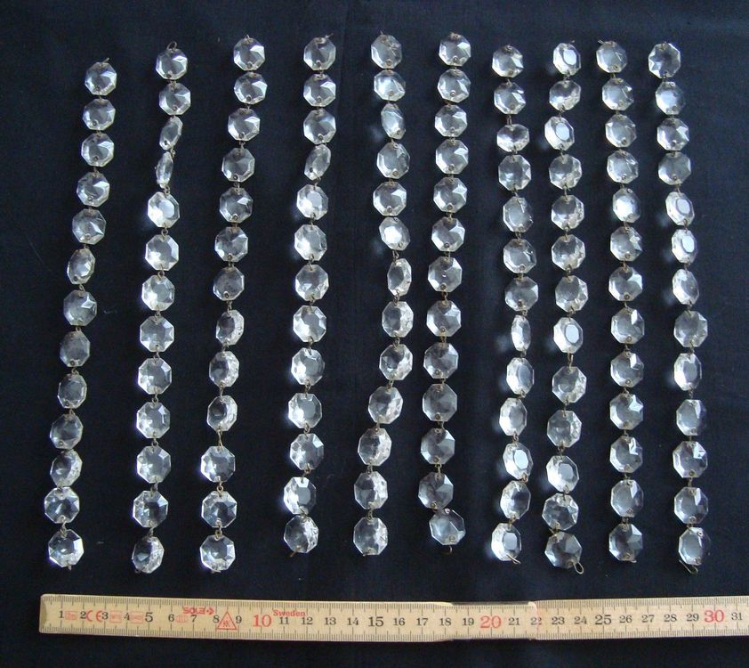 KRISININE 10 Stück Kristall Girlanden - Kronleuchter Perlen Ketten Für Weihnachten & Hochzeit