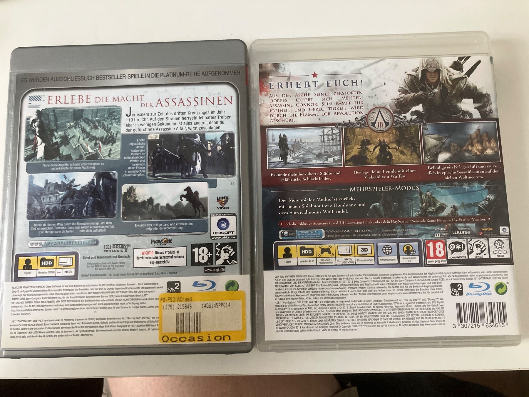 Sony Giochi: PS3 - Assassin Creed & Assassin Creed III – Usato da Arbon venduto da Sugofresser 1