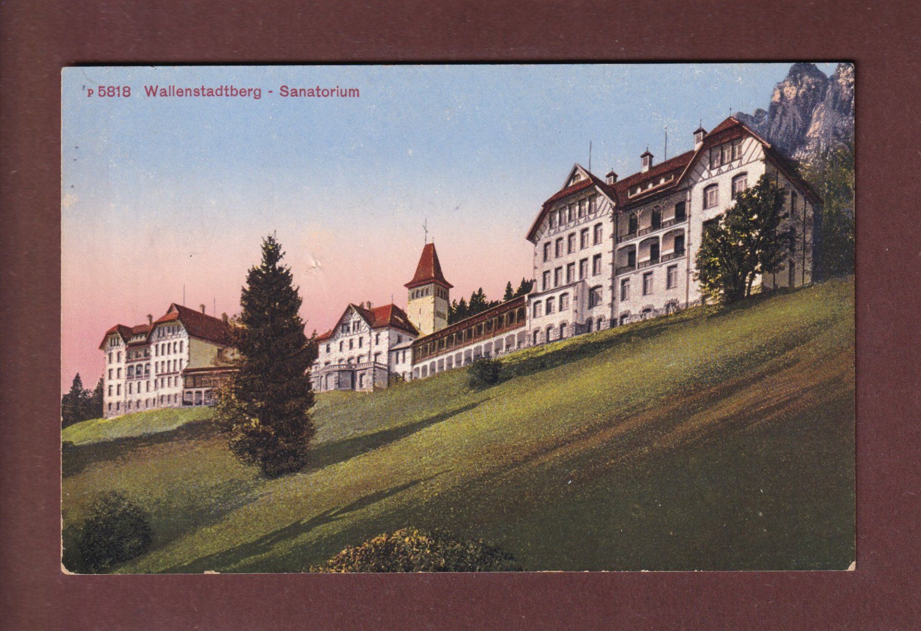 Cartoline postali: WALLENSTADTBERG - Sanatorium - Feldpost – Usato da Pully venduto da nicecards-shop