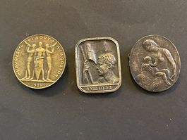 1. August Abzeichen 1928, 1934 und 1945