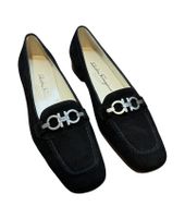 Mocassins Salvatore Ferragamo – Daim noir – Taille 37