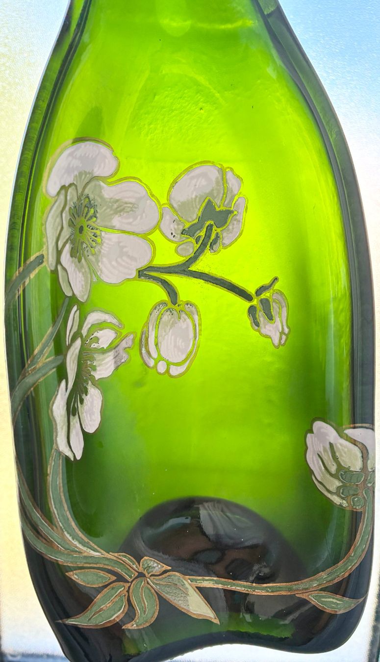 Verres, cruches & bouteilles: Flache Champagnerflasche PERRIER JOUËT handbemalt – D'occasion à Kloten par Nephty 2