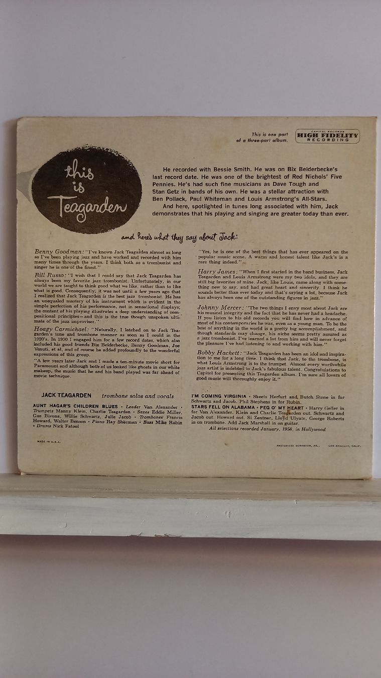 Dischi in vinile: Jack Teagarden Schallplatte - "This is Teagarden!" – Usato da St. Gallen venduto da Bir_Rer 1