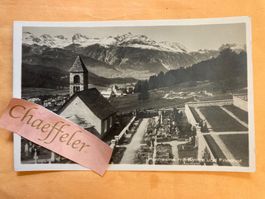 Pontresina mit Kirche und Friedhof