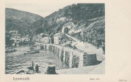 old UK Postcard LYNMOUTH - MARS HILL peacock series unposted