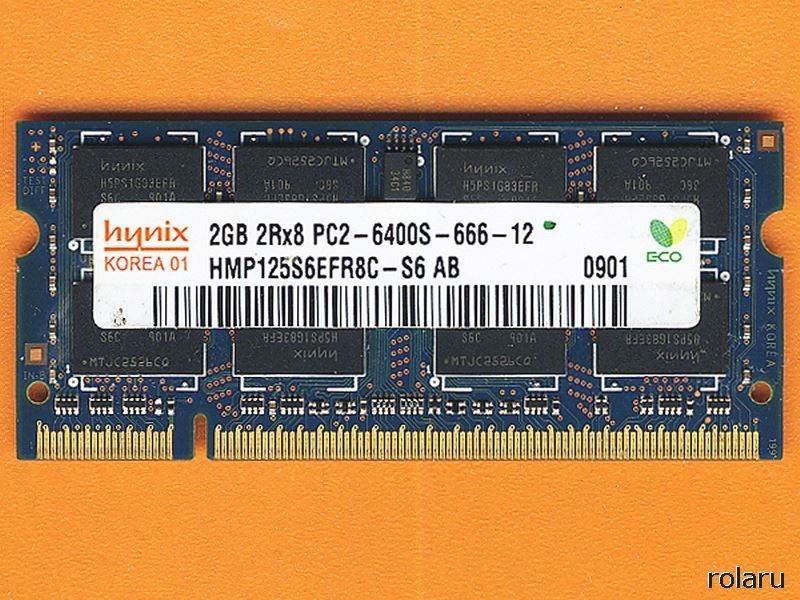 Memoria / RAM: 2GB Hynix PC2-6400S (PC2-5300S) - 6x – Usato da Baden venduto da Rolaru 1