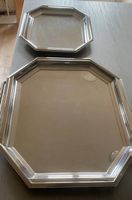2 x Mepra Tablett, Servierplatte, Apéroplatte aus Edelstahl