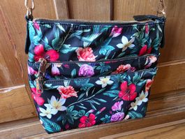Damen Handtasche Umhänge Tasche Floral Blumen Muster