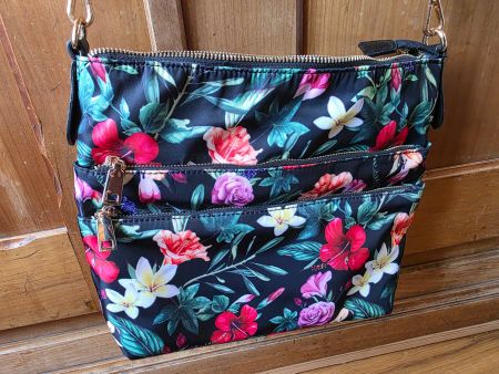 Damen Handtasche Umhänge Tasche Floral Blumen Muster