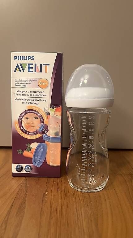 Pasti del neonato: Schoppen-Flasche Glas 240ml, Philips Avent – Usato da St. Gallen venduto da desve