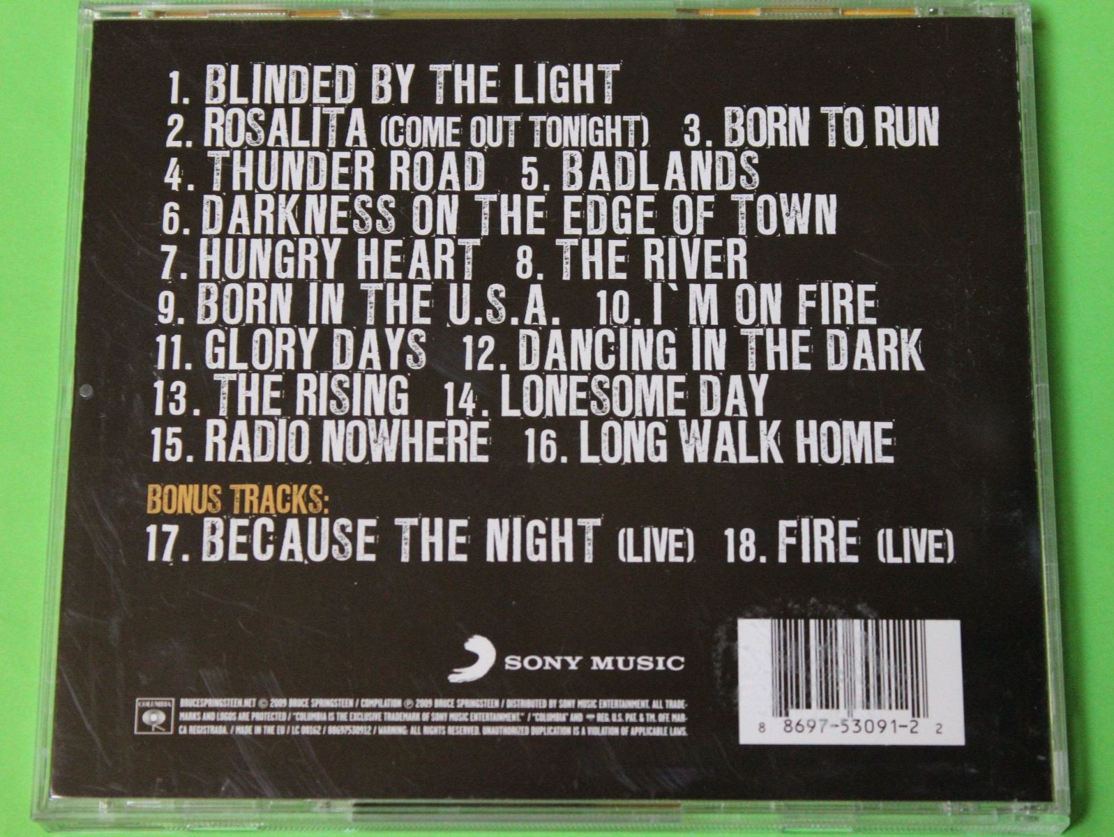 CDs: BRUCE SPRINGSTEEN & THE E STREET BAND - GREATEST HITS CD – Gebraucht aus Tübach von JamesStone 2