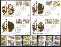 1986 Vatikan Flugpostmarken FDC + Serie ** und ET - 48.-€