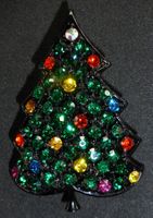 60s Weihnachts - Brosche – Tannenbaum