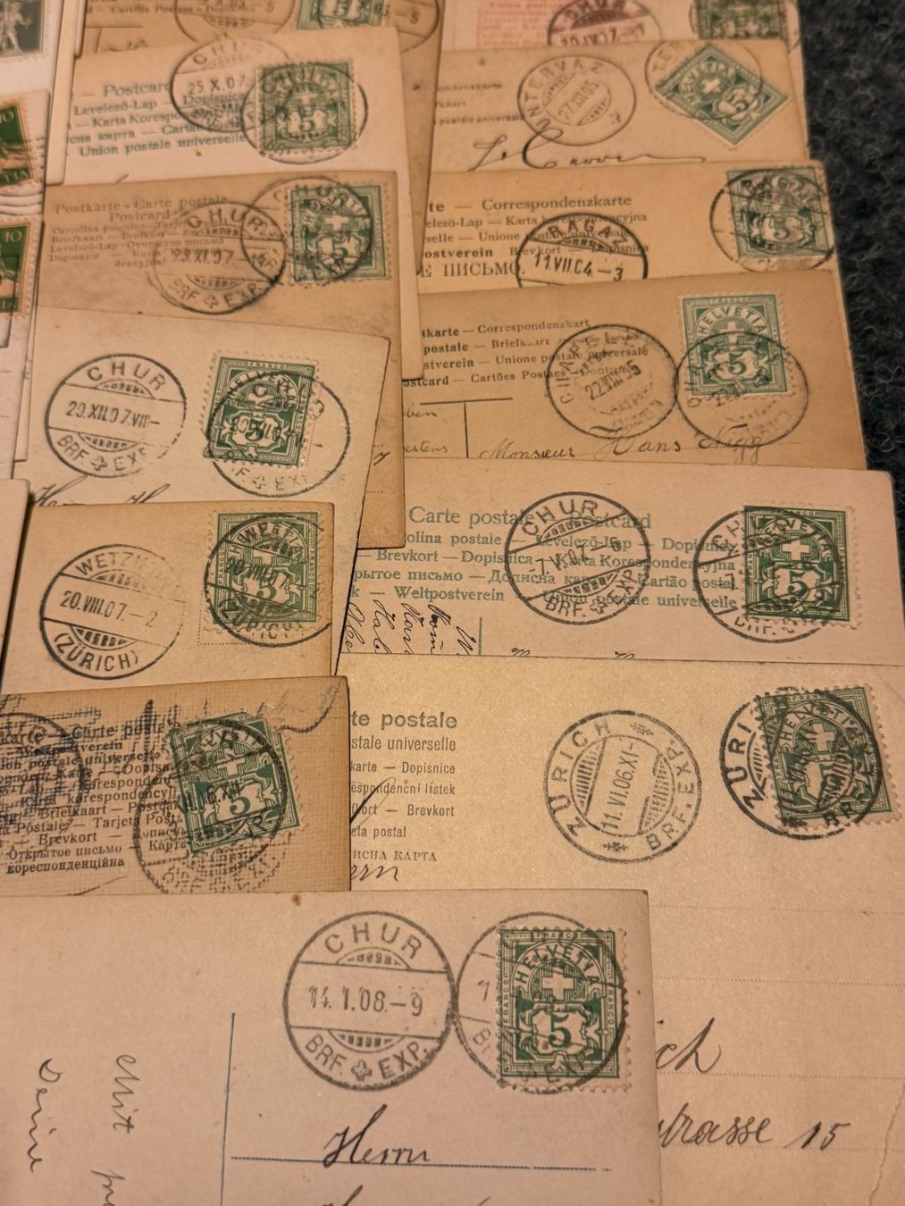 Tous les timbres: 50 Stk. alte Postkarten mit CH-Marken – D'occasion à Eschlikon TG par Tiefe7 1
