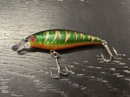 Wobbler 6.5 cm grün tiger gelb 7g