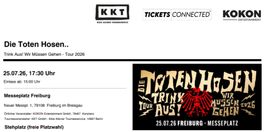 1 Die Toten Hosen 2026 Online Ticket Stehplatz Freiburg DE