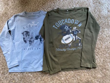 2 Langarm T Shirts 11-12 years  146-152  manche longue
