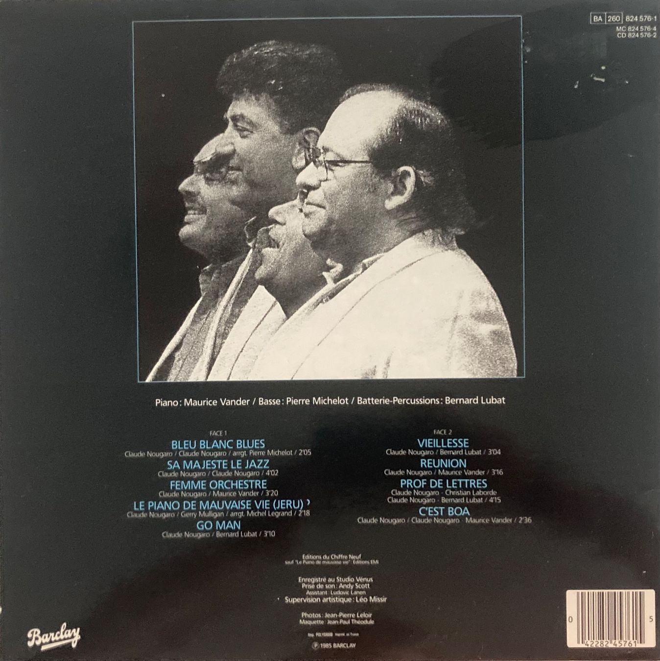 Schallplatten: NOUGARO - BLEU BLANC BLUES – Gebraucht aus Poliez-Pittet von Newtown-Records 1