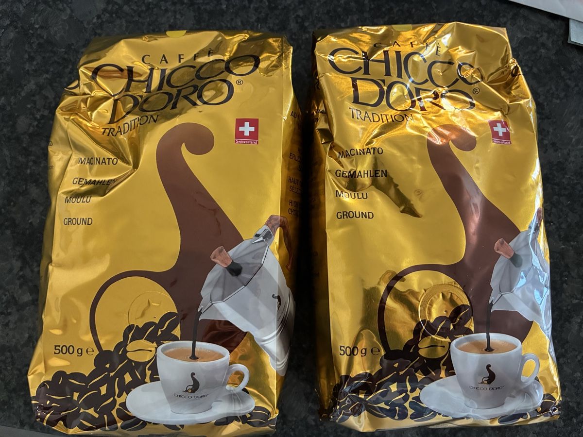 Cibi & Specialità: Kaffee Chicco D'Oro gemahlen 2x500g neu – Nuovo e nell'imballaggio originale da Muhen venduto da Sally203