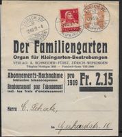1921 GS Streifband Der Familiengarten Zusatzfr. o Zch ab 1.-